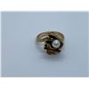 Image 1 : 10K RING WITH PEARL AND GARNET