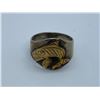 Image 1 : SILVER RING WITH 14K KILLER WHALE OVERLAY