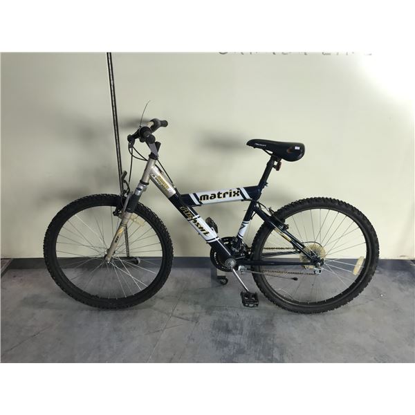 DARK BLUE ARARASHI MATRIX 18 SPEED FRONT SUSPENSION MOUNTAIN BIKE
