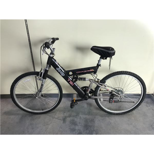 BLACK JEEP COMMANDO 21 SPEED FRONT SUSPENSION MOUNTAIN BIKE