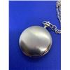 Image 3 : New Quartz Silver Engravable Steam Engine Pocket watch and chain Set