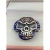 Image 1 : Gents Silver Skull Bikers Ring - size 9