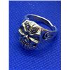 Image 2 : Gents Silver Skull Bikers Ring - size 9