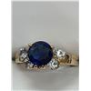 Image 3 : Ladies Blue Topaz Style Round Cut Gemstone Ring-size 7.5