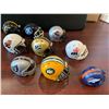 Image 1 : Lot of 9 miniature football collector helmets