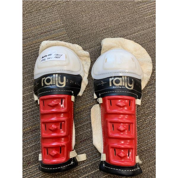 Set of Bobby Orr Rally Red Knee Pads circa 1970s