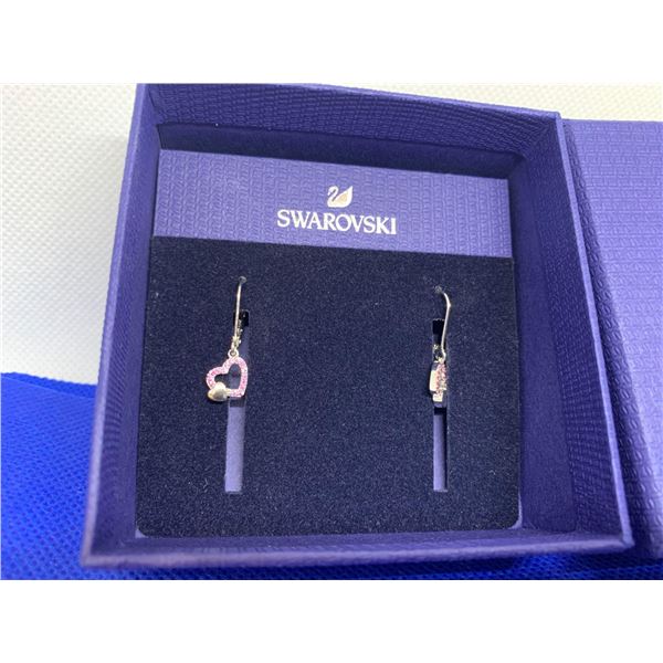 NEW Swarovski Crystal Heart earring set