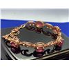 Image 1 : Appraised at $1300 - Ladies 925 Silver Natural Ruby 6.75 carat Bracelet