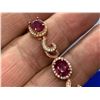 Image 2 : Appraised at $1300 - Ladies 925 Silver Natural Ruby 6.75 carat Bracelet