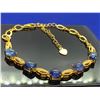 Image 1 : Appraised at $1250.00 - Ladies 925 Stamped Silver Oval Cut Natural Sapphire 4.10 carat bracelet