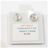 Image 9 : 14K White Gold Diamond (0.4Ct,I2-I3,H-I) Earrings (~weight 0.57g), Made in Canada, Appraised Retail 