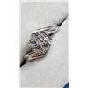 Image 2 : Silver 7 Small Diamond Flower Ring, Suggested Retail Value $300 (Estimated Selling Price from $45 to