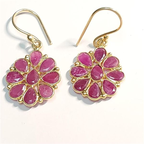 Silver Ruby Earrings, Suggested Retail Value $200 (Estimated Selling Price from $30 to $60)