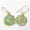 Image 1 : Silver Emerald Gold Plated Earrings, Suggested Retail Value $240 (Estimated Selling Price from $36 t