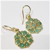 Image 2 : Silver Emerald Gold Plated Earrings, Suggested Retail Value $240 (Estimated Selling Price from $36 t