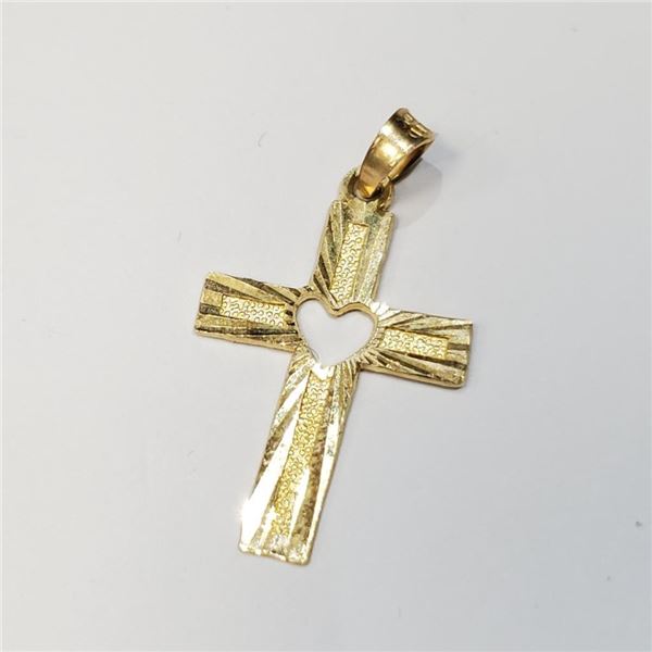 10K Yellow Gold Cross 0.4G Pendant, Suggested Retail Value $300 (Estimated Selling Price from $45 to