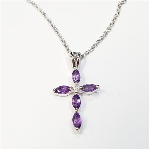Silver Amethyst 18 Necklace, Suggested Retail Value $100