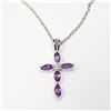 Image 1 : Silver Amethyst 18 Necklace, Suggested Retail Value $100