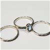 Image 1 : Silver Lots Of 3 Ring,Blue TopazMarcasute Ring, Suggested Retail Value $200 (Estimated Selling Price
