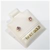 Image 2 : 10K Yellow Gold Pink Cz Earrings, Made in Canada, Suggested Retail Value $160