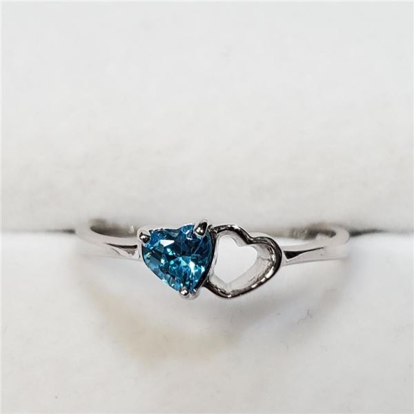 Silver Blue Topaz Ring, Suggested Retail Value $100