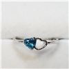 Image 1 : Silver Blue Topaz Ring, Suggested Retail Value $100