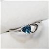 Image 2 : Silver Blue Topaz Ring, Suggested Retail Value $100