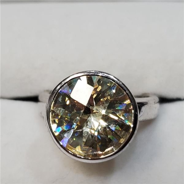 Silver Yellow Cz Ring, Suggested Retail Value $320 (Estimated Selling Price from $48 to $96)