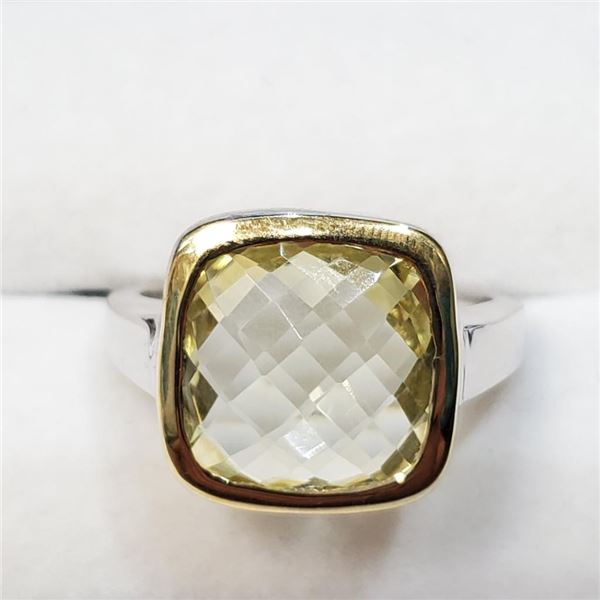 Brass Lemon Topaz(5.8ct) Ring, Suggested Retail Value $100