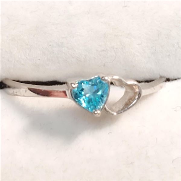 Silver Blue Topaz Ring, Suggested Retail Value $120