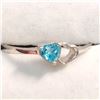 Image 1 : Silver Blue Topaz Ring, Suggested Retail Value $120
