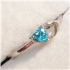 Image 2 : Silver Blue Topaz Ring, Suggested Retail Value $120