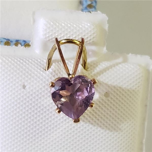 14K Yellow Gold Gold Fill Amethyst(0.1ct) Pendant, Suggested Retail Value $60