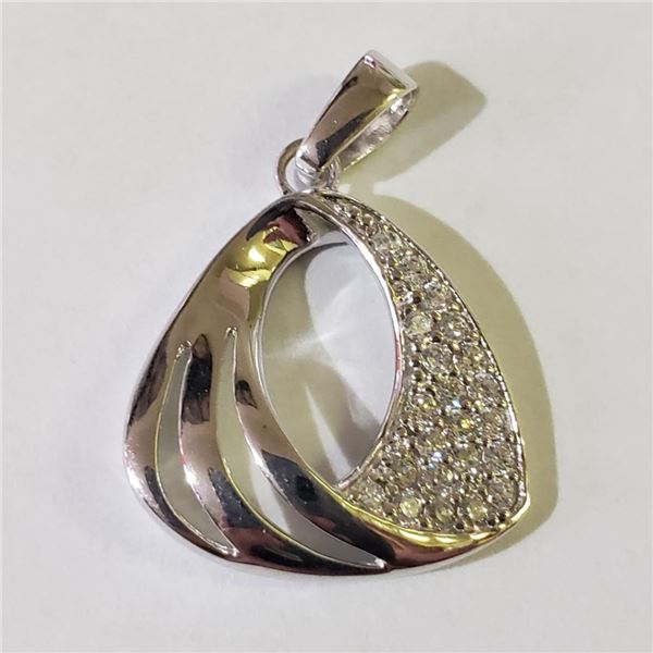 Silver Cubic Zirconia Pendant, Suggested Retail Value $100