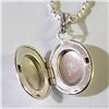 Image 2 : Silver Locket Pendant Necklace (~length 16inches) (~weight 6.3g), Suggested Retail Value $160
