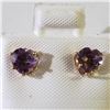 Image 1 : 14K Yellow Gold Gold Fill Amethyst(0.1ct) Earrings, Suggested Retail Value $120
