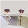 Image 3 : 14K Yellow Gold Gold Fill Amethyst(0.1ct) Earrings, Suggested Retail Value $120