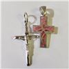 Image 1 : Silver Lot Of 2 Cross Pendant, Suggested Retail Value $100