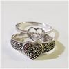 Image 2 : Silver Lot Of 2 Cubic Zirconia Marcasite Ring (~weight 5g), Suggested Retail Value $160