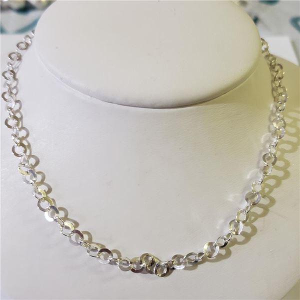 Silver Chain (~length 18inches) (~weight 4.8g), Suggested Retail Value $140