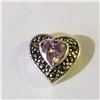 Image 1 : Silver Cubic Zirconia Marcasite Heart Pendant, Suggested Retail Value $80