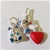 Image 1 : Silver Lot Of 3 Bear Heart Shaped Pendant, Suggested Retail Value $140