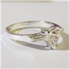 Image 2 : Silver Cubic Zirconia Ring (~Size 8)(Ring is resizable for $40), Suggested Retail Value $100