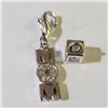 Image 1 : Silver Lot Of 2 Mom Designed Cube Cz Pendant, Suggested Retail Value $140