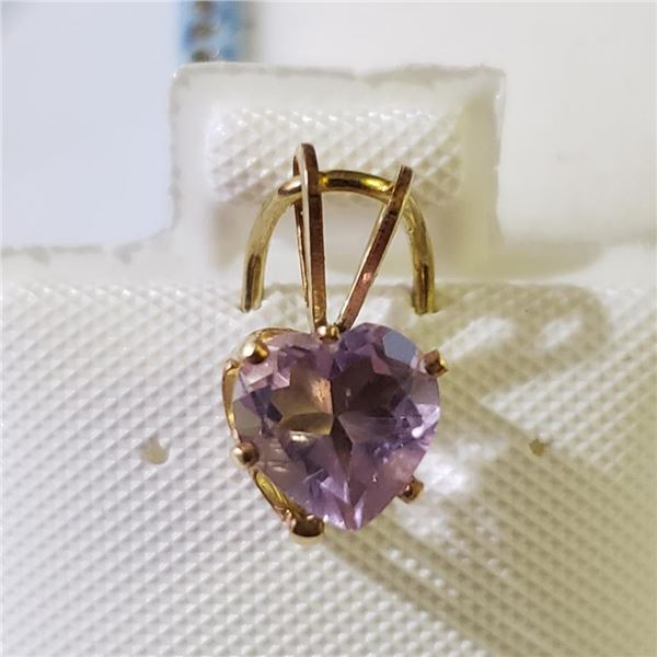 14K Yellow Gold Gold Fill Amethyst(0.1ct) Pendant, Suggested Retail Value $60
