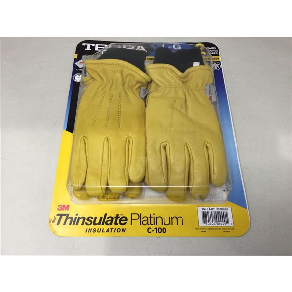3M Thinsulate Platinum Deer Skin Gloves (L)2pk