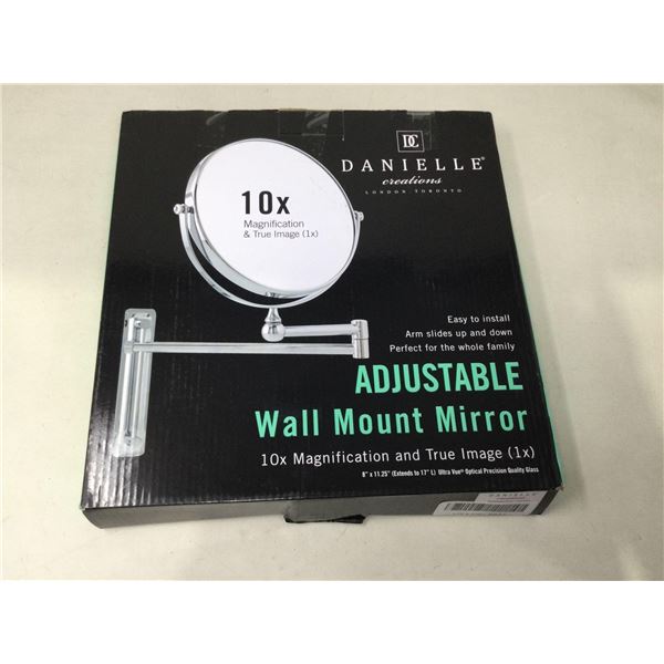 Danielle Creations Adjustable 10x Magnification Wall Mount Mirror