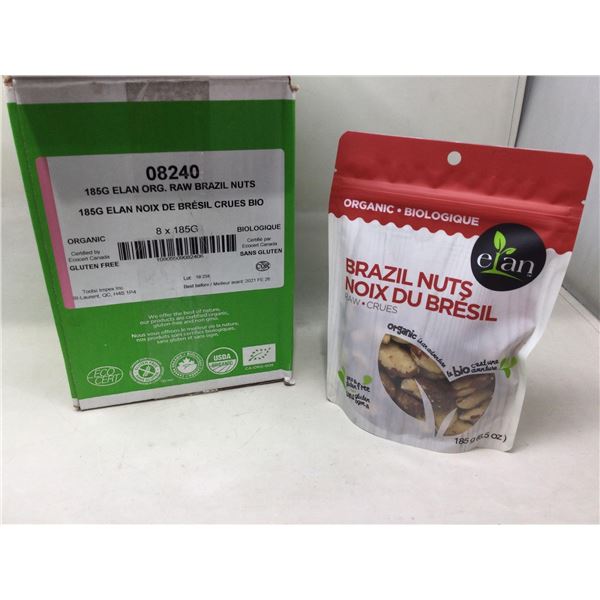Elan Organic Raw Brazil Nuts (8 x 185g)