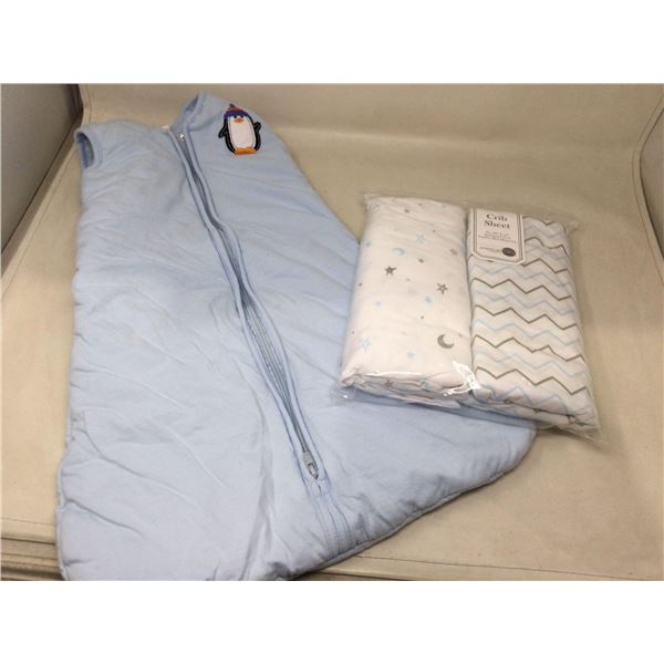 Baby Sleep Sack (10-18lbs) and Crib Sheets