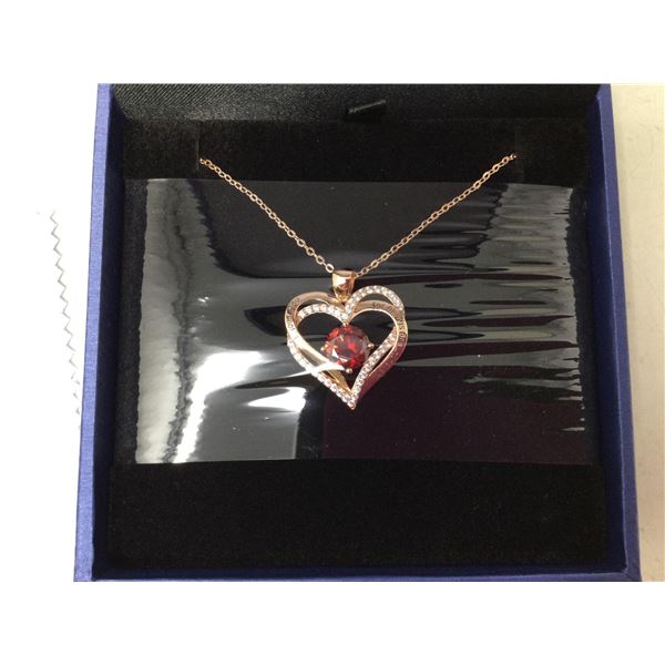 Heart shaped Rose Gold Colored Necklace